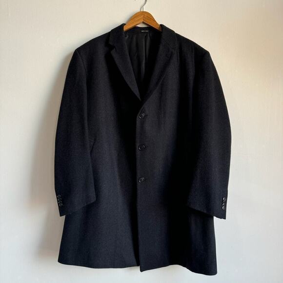 KENNETH COLE Slate Wool Blend Men's Long Coat - Picture 1 of 7